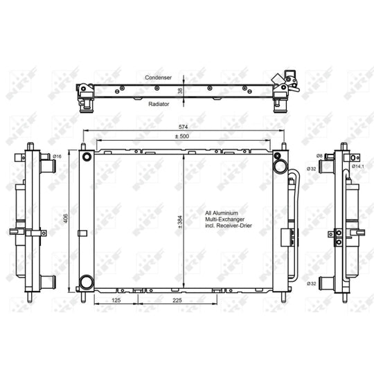 350068 Condenser, air conditioning