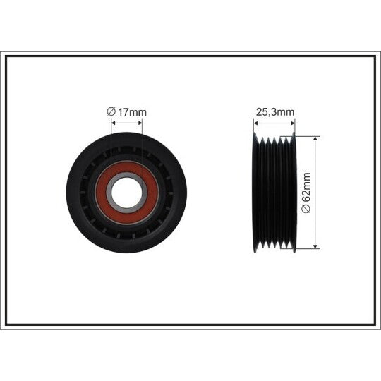 324-00 Tensioner Pulley, v-ribbed belt