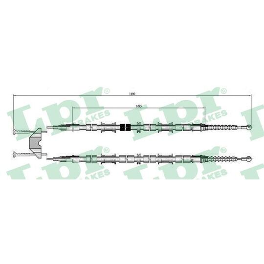 C0597B Cable, parking brake