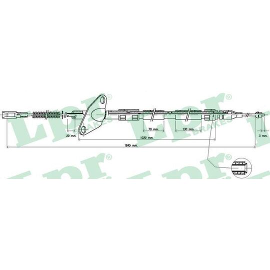 C0412B Cable, parking brake