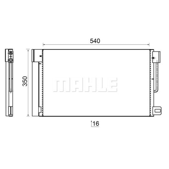 AC 367 000S Condenser, air conditioning