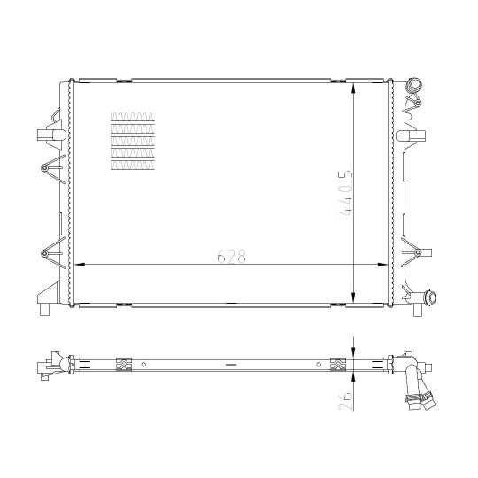550089 Radiator, engine cooling