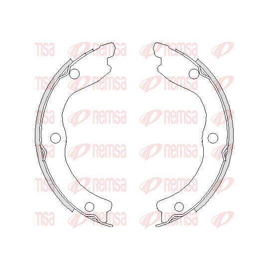 4736.00 Brake Shoe Set, parking brake