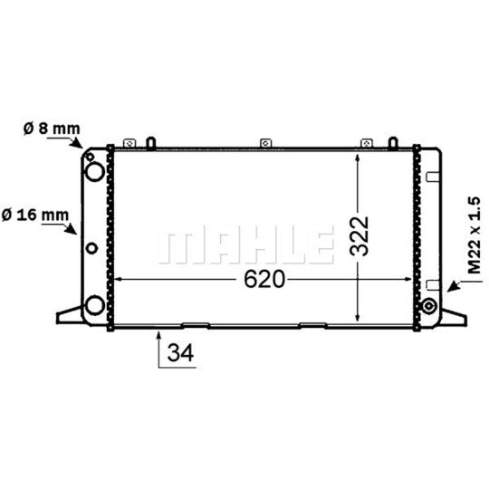 CR 1415 000S Radiator, engine cooling