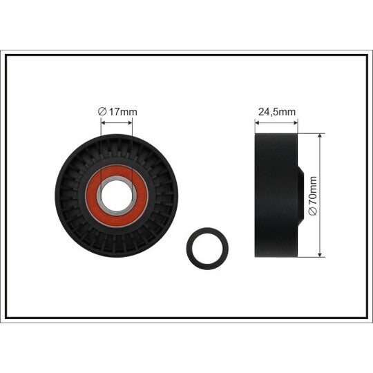 500234 Tensioner Pulley, v-ribbed belt