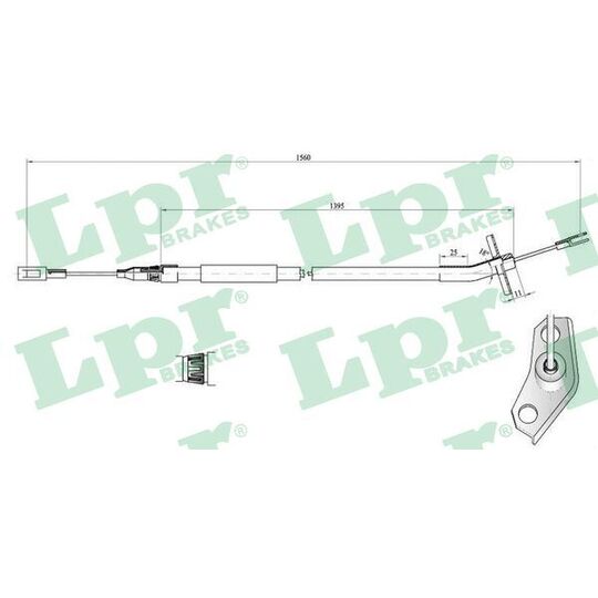 C0453B Cable, parking brake