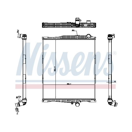 654790 Radiator, engine cooling