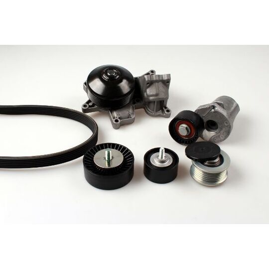 PK04212 Water Pump + V-Ribbed Belt Set