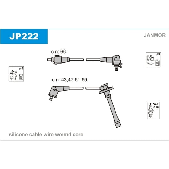 JP222 Ignition Cable Kit