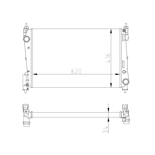 54752A Radiator, engine cooling
