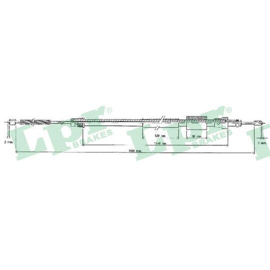 C0122B Cable, parking brake