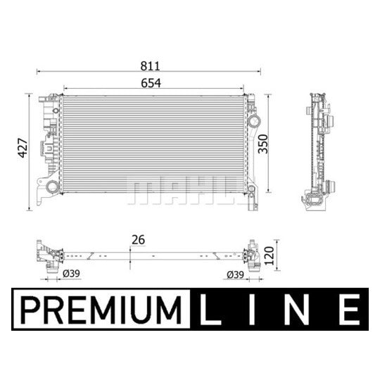 CR 2335 000P Radiator, engine cooling