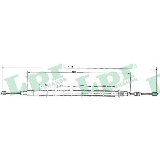 C0607B Cable, parking brake