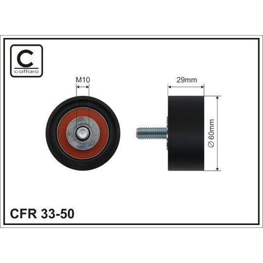 33-50 Deflection/Guide Pulley, timing belt