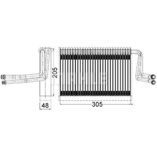 AE 113 000S Evaporator, air conditioning