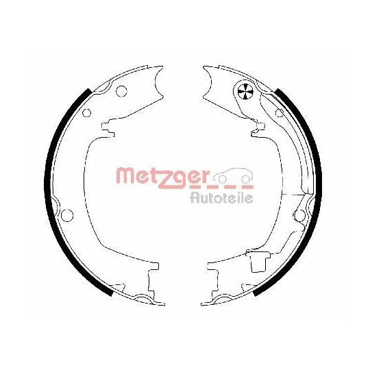 MG 204 Brake Shoe Set, parking brake