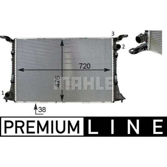 CR 82 000P Radiator, engine cooling
