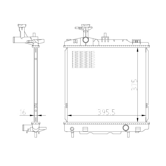 550022 Radiator, engine cooling