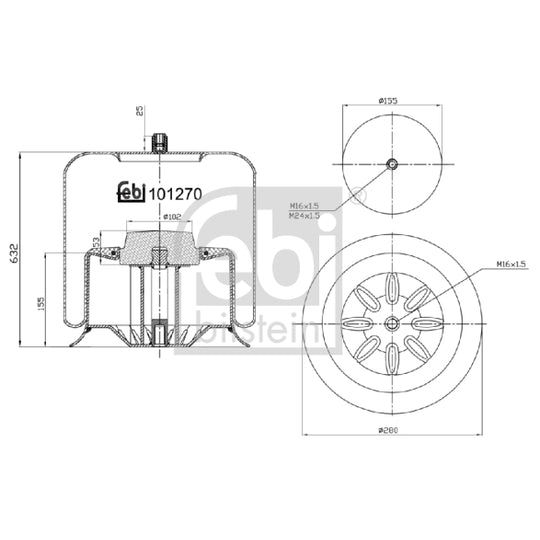 101270 Bellow, air suspension