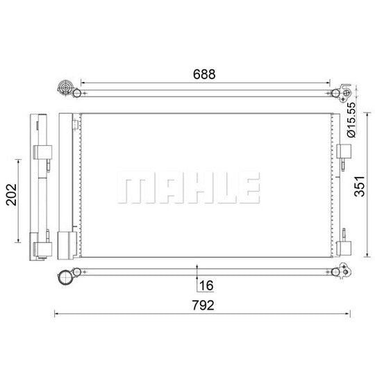 AC 486 000S Condenser, air conditioning