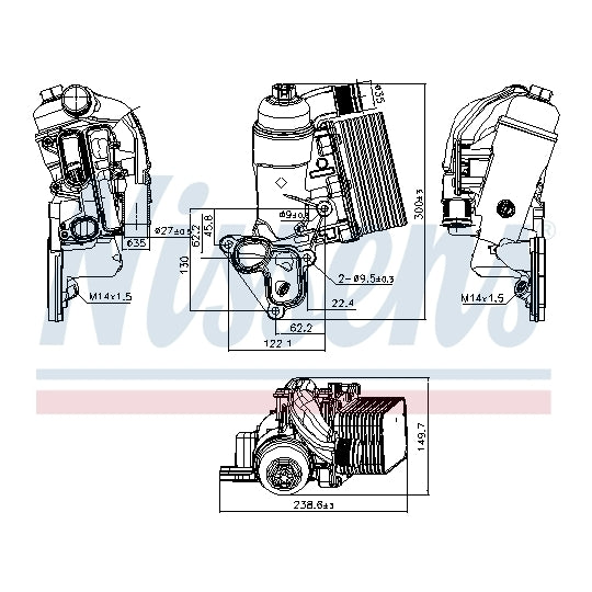 90953 Oil Cooler, engine oil