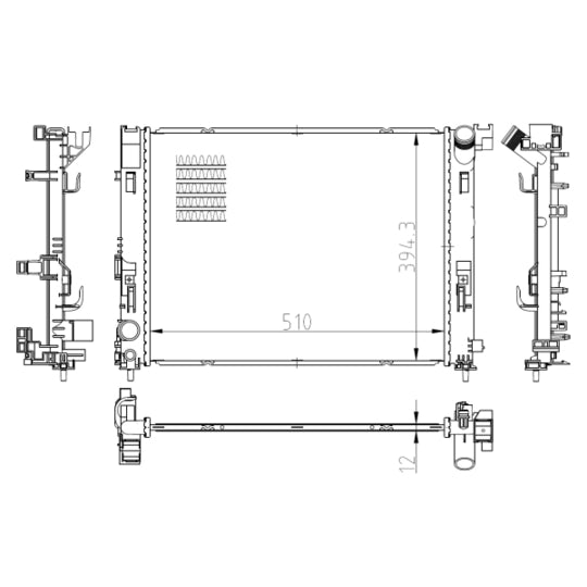550038 Radiator, engine cooling
