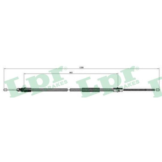 C0705B Cable, parking brake