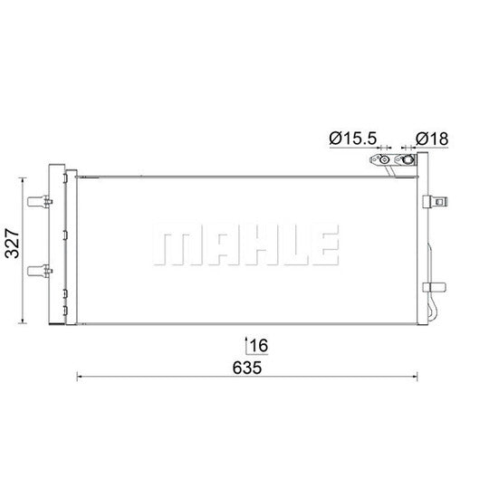 AC 42 000S Condenser, air conditioning