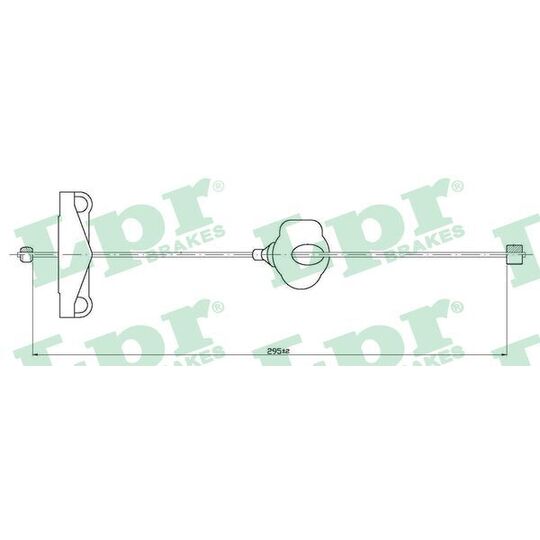 C0261B Cable, parking brake