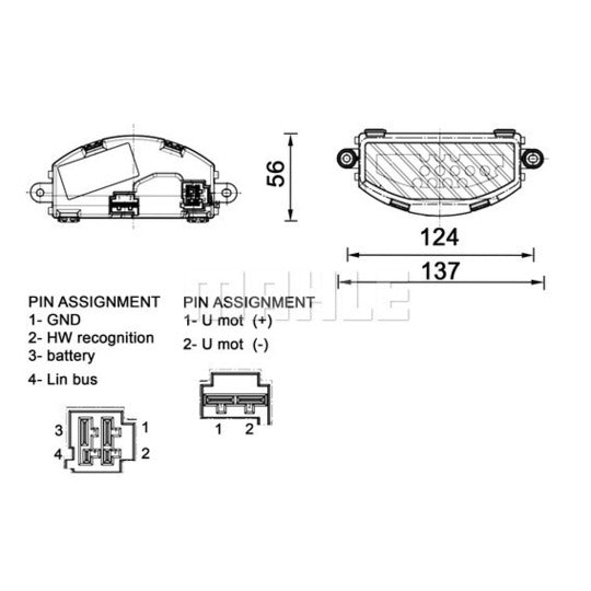 ABR 155 000P Regulator, passenger compartment fan