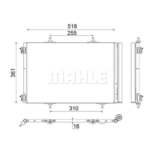 AC 466 000S Condenser, air conditioning