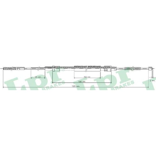C0303B Cable, parking brake