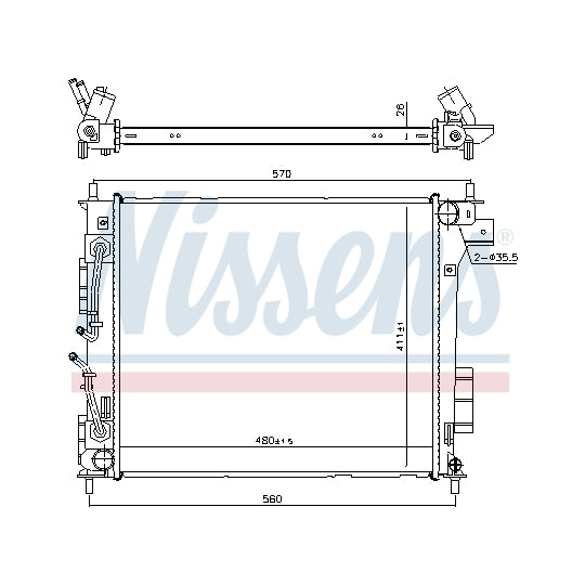 666205 Radiator, engine cooling
