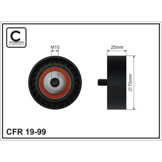 19-99 Tensioner Pulley, v-ribbed belt