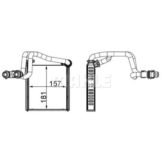 AH 252 000S Heat Exchanger, interior heating
