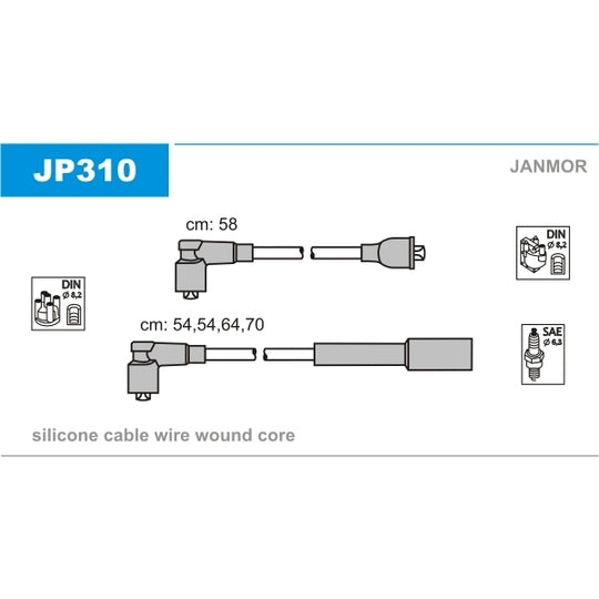 JP310 Ignition Cable Kit