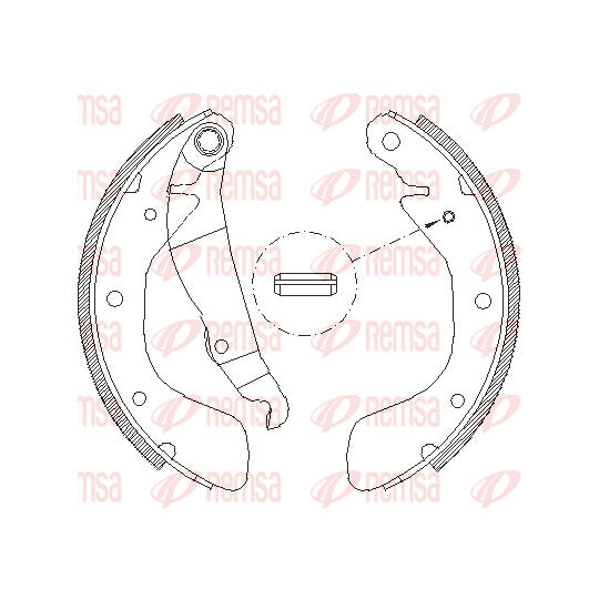 4398.00 Brake Shoe Set