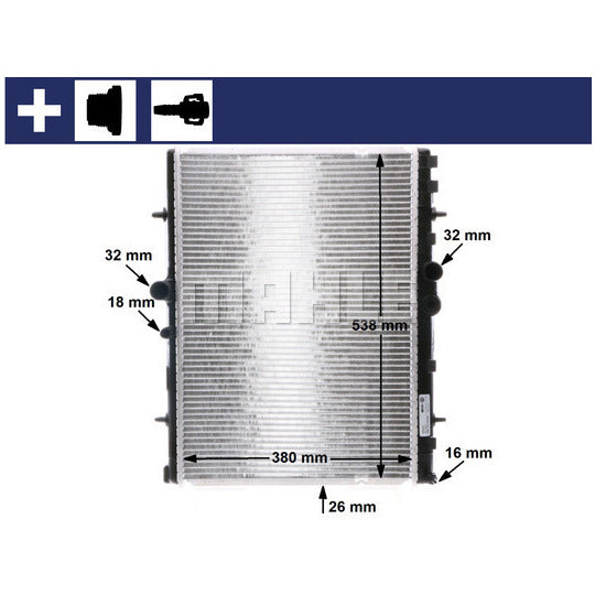 CR 31 000S Radiator, engine cooling