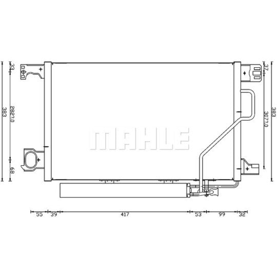 AC 662 000S Condenser, air conditioning