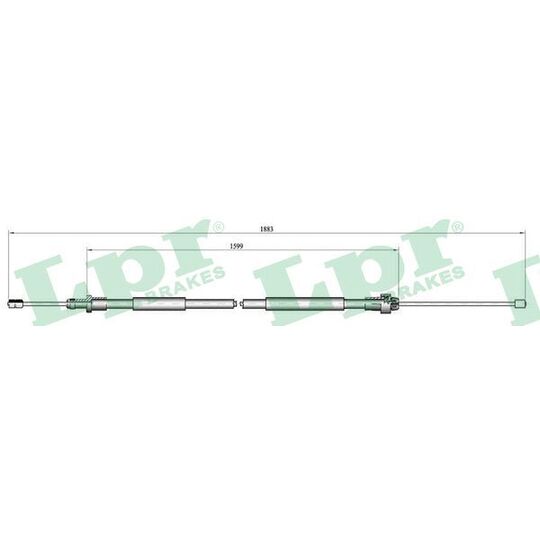 C0105B Cable, parking brake