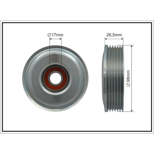 500211 Tensioner Pulley, v-ribbed belt