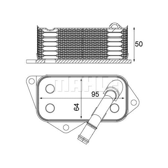 CLC 12 001S Oil Cooler, engine oil