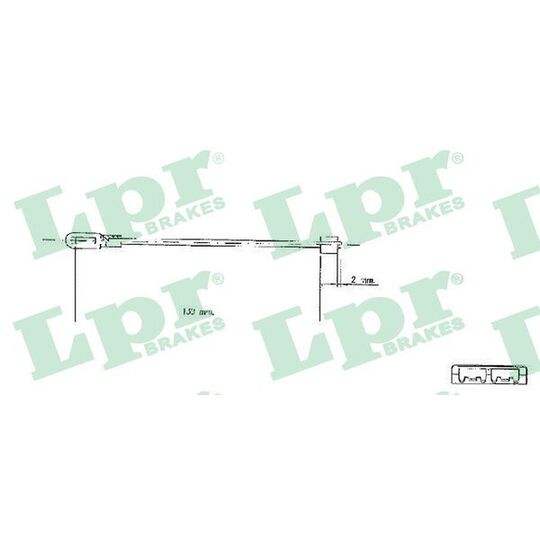 C0578B Cable, parking brake