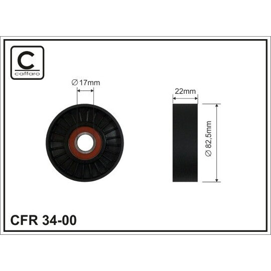 34-00 Tensioner Pulley, v-ribbed belt
