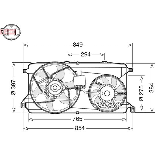 DER10009 Fan, radiator