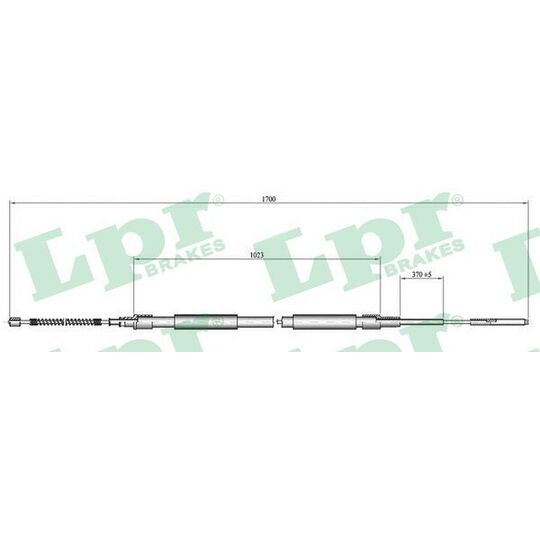 C0306B Cable, parking brake