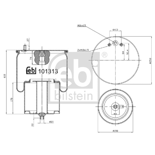 101313 Bellow, air suspension