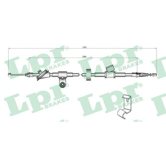 C0758B Cable, parking brake