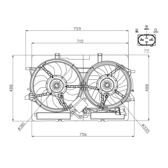 47938 Fan, radiator