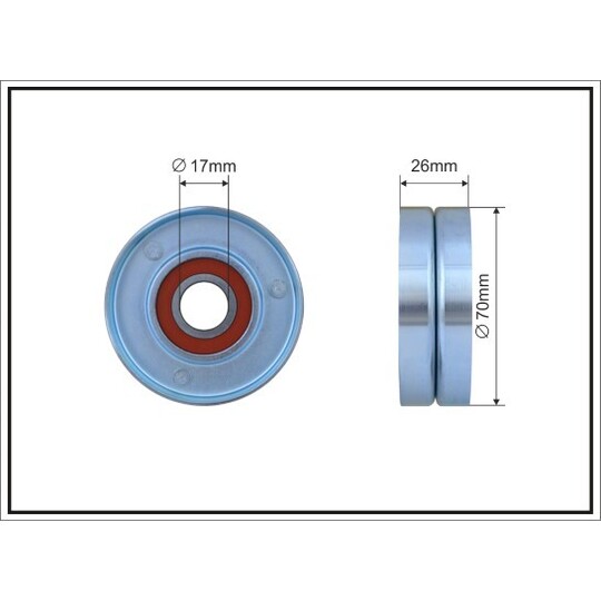 500119 Tensioner Pulley, v-ribbed belt